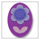 purple sunburst flower hair clip for toddlers – handmade children’s felt hair clip