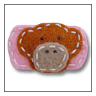 monkey hair clip for baby – handmade children’s felt hair clip
