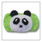 panda hair clip for baby – handmade children’s felt hair clip