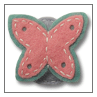 pink butterfly hair clip for baby – handmade children’s felt hair clip