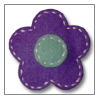 purple flower hair clip for baby – handmade children’s felt hair clip